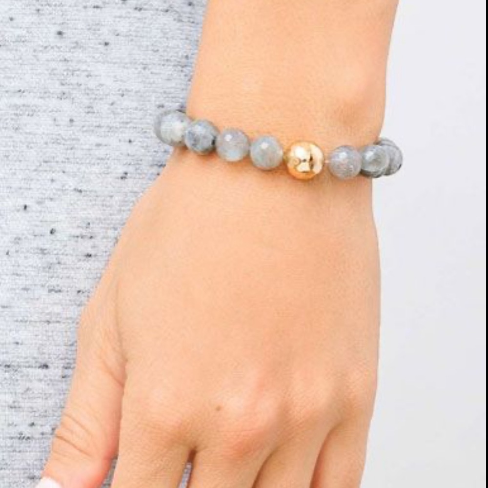 Gorjana Power Gemstone Statement Bracelet - Labradorite